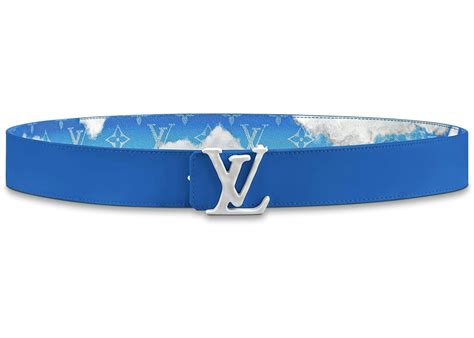 louis vuitton belt blue and black|louis vuitton suede belt.